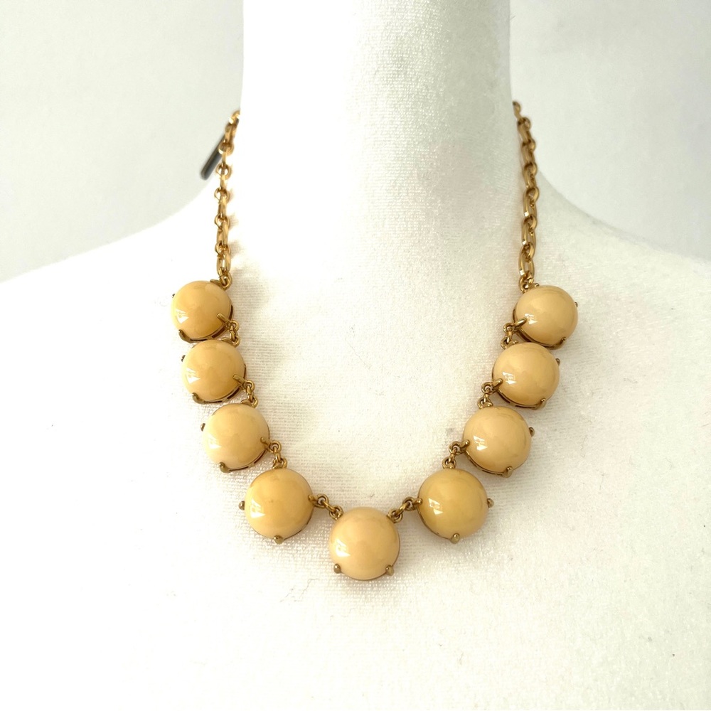 J. Crew statement hammered gold toned necklace NWT